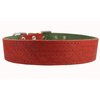 Genuine Leather Dog Collar, Padded, Red 1.75" Wide. Fits 23"-27" neck size Great Dane Mastiff