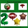 HADCKJA Football Balloon Football Birthday Decorations 2nd Birthday Balloon Rugby Golden Brown Star Rugby Field Balloon Touchdown Sports Theme Football Party Supplies Birthday Party Decorations 9Pcs