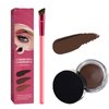 Eyebrow Cream and Brush, Eyebrow Brush, Home Eyebrow Care Kit 4d Laminated, 4d Laminated Eyebrow Home Grooming Kit, Multi-function Eyebrow Concealer Contour Brush (Dark brown)