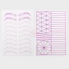 4pieces Two Sides 1.5mm Thickness Brow Practice Skin Silicone Tattoo Practice Skin with Purple Lines for Microblading Nano Brows Ombre Brows