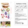 20 Sheets Easter Temporary Tattoos for Kids Easter Egg Bunny Chick Tattoos Stickers for Boys Girls Easter Party Favors Treats Goodie Bag Fillers