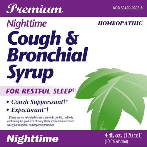Nature's Way Boericke & Tafel Nighttime Cough & Bronchial Syrup, Cough Suppressant††, Promotes Restful Sleep††, 4 Fl. Oz