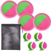 Jalunth Ball Catch Set Game Toss Paddle - Beach Toys Back Yard Outdoor Pool Games Backyard Target Throw Sticky Mitts Set Age 3 4 5 6 7 8 9 10 11 12 Years Old Boys Girls Kids Easter Gifts Pink 2 Pack