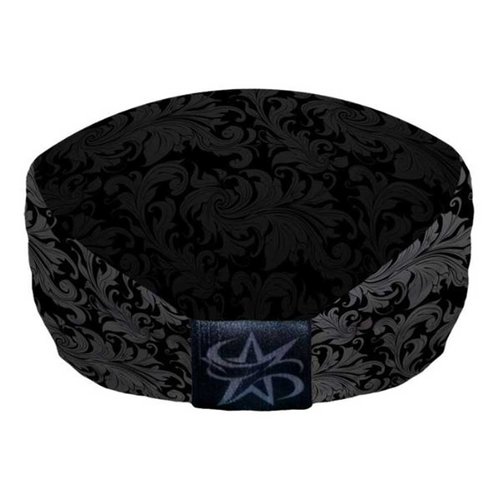 That's A Wrap Women's Skull & Scroll Black/White Knotty Band Head Wrap. KB2922