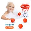 MARPPY Bath Toys - Bathtub Basketball Hoop for Toddlers Kids - Mold Free Bath Toys Shower Toys - Suction Cup Basketball Hoop with 4 Soft Balls for Kids, Toddlers - Boys and Girls