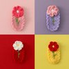 Crochet knitted Hair Clips for Girls Birthday Gifts Hair Accessories Barrettes Strong Hold Jaw Clip for Thick Thin Hair Makeup Application (Little Flower)