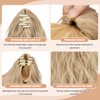 SARLA Short Ponytail Extension Claw Clip in 13 Inch Fluffy Synthetic Curly Wavy Pony Tail Hairpiece for Women Dirty Blonde