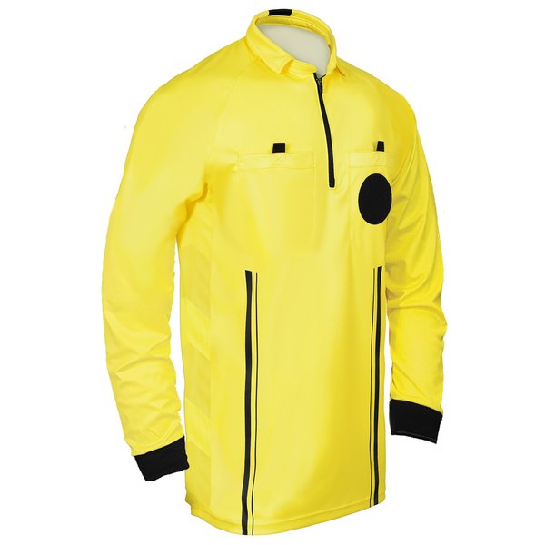 New! 2018 Soccer Referee Jersey Full Sleeve (2018 Yellow, Adult Medium)
