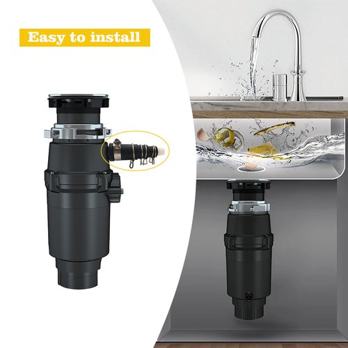 Dishwasher Drain Hose Adapter Compatible with Insinkerator Garbage Disposals, Disposal Drain Hose Connector,Dishwasher Hose Connector Include 1 Hose Clamp,1 Inlet Connector, 3 Spring Clamps