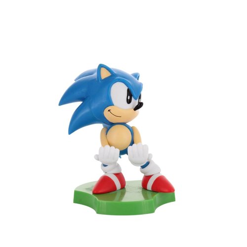 Exquisite Gaming: Holdems: SEGA - Sliding Sonic - Earbud & Phone Holder, Cable Guy, Mini Collectibles with a Twist, Classic Sonic, Licensed Figure