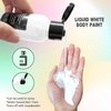 Go Ho Liquid White Face Body Paint,White Makeup Water Based Face Paint and Body Paint for Airbrush Makeup,Special FX and Halloween Clown Skeleton Vampire Skull Cosplay Makeup