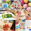 14 Pcs Paint Brushes for Kids, Round and Flat Kids Paint Brushes, Easy Hold and Clean Toddler Paint Brushes, Bristle Craft Paint Brushes for Acrylic Oil Watercolor Washable Paint