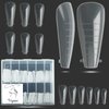 Vnjaoi 120 Pcs Poly Extension Gel Dual Nail Forms Nail Molds With Scale Builder Coffin Nail for Gel Manicure Nail Art Design Salon DIY at Home (Ballet Dual Nail Forms Set)