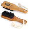 Menesia Soft Bristle Brush - Boar Bristle for Men and Women, Slicking Back, Fine and Sleek Hair - Beard Brush (wolf)