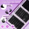 Fluffy Lash Clusters 80D+100D+200D Thick Volume Lash Extension 14-24mm Eyelash Clusters Fluffy Eyelash Extensions D Curl Individual Lashes Cluster DIY at Home by FOINEMYED