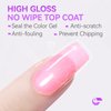 Salon Gel Nail Polish Glue Kit: Gelike EC 6 IN 1 Nail Glue and Top Coat Gel, Summer Jelly Color Polish of 5 for Wedding and Daily Events Nailart Design…