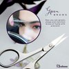 Stelone Multi-Purpose Cuticle Scissors Stainless Steel Curved Blade Little Manicure Scissors - Eyebrow Scissors for Women, Cosmetic & Brow Scissors for Facial Hair & Eyelash Trimming
