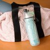 O2COOL Mist 'N Sip Misting Water Bottle 2-in-1 Mist And Sip Function With No Leak Pull Top Spout Sports Water Bottle Reusable Water Bottle - 20 oz (Yoga Mint)