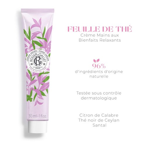 ROGER & GALLET | Hand and Nail Cream | Nourishing Hand Cream & Hand Moisturizer | Hand Lotion Hand Care (Tea Leaf | 1 oz)