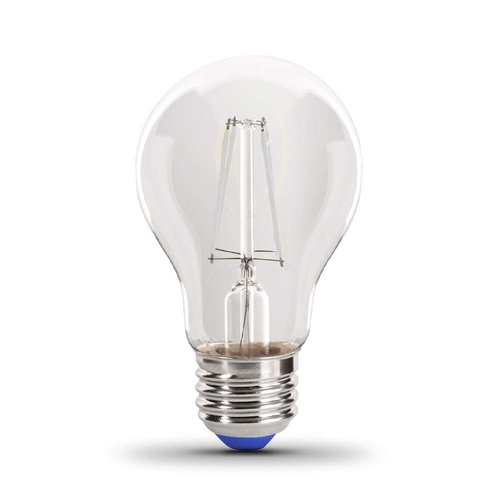 Feit Electric - Blue Filament LED 25W Equivalent Dimmable Clear Glass Light Bulb, A19 (A19/TB/LED)