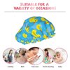 Rubber Duck Shower Cap for Women Reusable Double Layers Waterproof Shower Hair Protector PEVA Lined Shower Hat for All Long Hair Lengths, Stretchy Adjustable Shower Caps