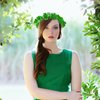 Dolkoic St. Patrick's Day Headbands Flower Crown Shamrock Headband Green Garland Party Fairy Accessories for Women Girls