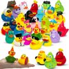 Olah-Olah 30 Pcs Rubber Ducks in Bulk, Jeep Ducks for Ducking, Assorted Rubber Ducks Jeep Ducking - Toddler Baby Bath Toys Assortment, Kids Birthday Gifts Holiday Party Favors