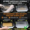 INFRAOVENS Drip Pan Liner for Ninja Woodfire Outdoor Grill OG701 OG751 Reusable Non Disposable Tray and Waterproof Cheat Sheet Cooking Guide Accessory for Wood Fire Grill Smoker 7-in-1 & Air Fryer