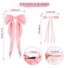 FASOTY Hair Bows for Women Girls, 2 PCS Silky Satin Bow Hair Clips Ribbon Hair Bow Clips Bowknot with Long Tail Pink Hair Bow Cute Hair Accessories, 2 Sizes