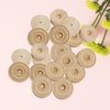 Wooden Craft Wheels Rc Cars Tiny Cars 50pcs Treaded Wooden Wheel Axle Hole Natural Wooden Crafts Accessories for Arts Crafts DIY Home Decor Wood Working Pegboards Rc Car