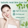 Salicylic Acid Acne Treatment for Face Skincare Set - 4 Pcs Christmas Gifts for Women - Skin Care for Teens 10-12 - Acne Kit with Cleanser,Serum,Cream,Essence Water - Acne Sp-ot Treatment