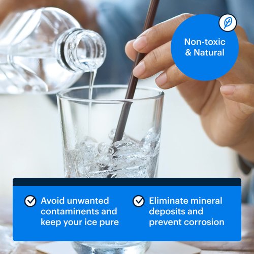 Essential Values Ice Machine Cleaner 16 fl oz, Nickel Safe Descaler | Ice Maker Cleaner Compatible with: Whirlpool 4396808, Manitowac, Ice-O-Matic, Scotsman, Follett & More! - Made in USA