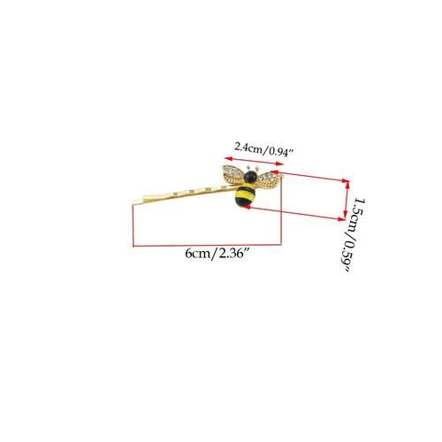 yueton Pack of 4 Women Honeybee Metal Hairpin Bee Crystal Hair Side Clip Barrette Bobby Pin Hairpin Hair Accessories
