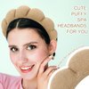 ACO-UINT 3 Pack Spa Headbands - Terry Cloth Makeup Headbands with Sponge for Skincare and Face Washing, Puffy Hair Band