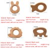 Nature Baby Teething Toys 11pc Wooden Teether Montessori Toys Wood Teether Rings Organic Infant Teether Handmade Pendant Set Shower Gift (Type 1)
