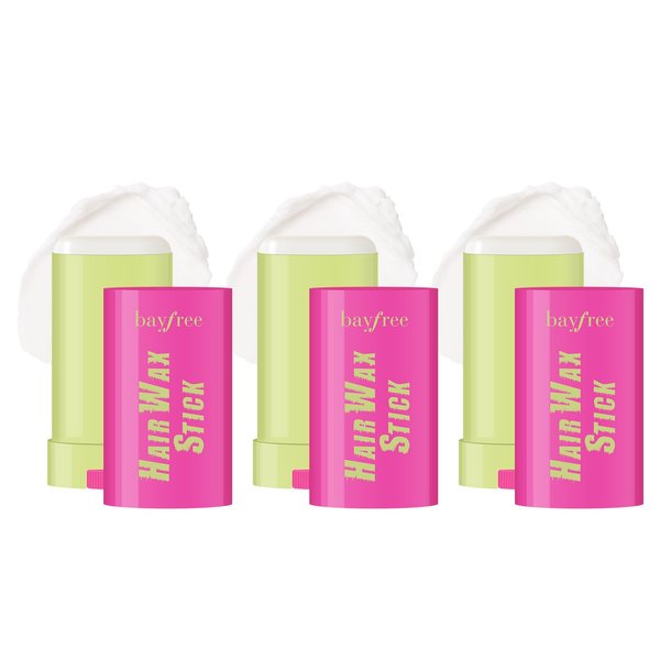 bayfree Hair Wax Stick, Wax Stick for Hair, Non-Sticky, Non-Greasy, Hair Pomade Stick for Flyaway Hair & Hair Frizz, Strong Hold, 3 PCS*0.53 Oz