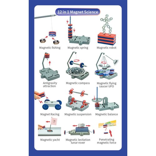 Magnetic Science Kit - Educational DIY for Kids 6+ Years, STEM Project Gifts for Boys and Girls