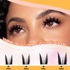 GEMERRY Lash Clusters Fluffy Cluster Lashes Mink Cluster Eyelash Extensions Lash Extension Clusters DIY at Home Eyelash Clusters