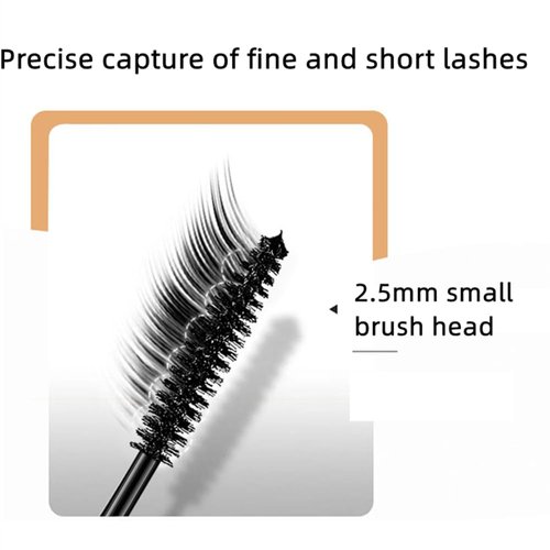 Waterproof & Smudge-Proof Mascara, Long-Lasting Mascara， Black Volumizing and Lengthening for Eye Makeup, No Clumping, Curling Eyelashes, Black（1 Pcs）
