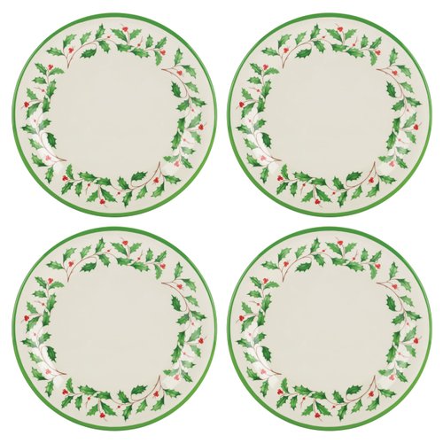 Lenox 863669 Holiday 4-Piece Melamine Dinner Plate Set