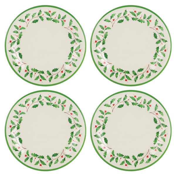 Lenox 863669 Holiday 4-Piece Melamine Dinner Plate Set