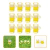 Toddmomy 20Pcs Mini Beer Mug Shot Glasses Mini Resin Beer Cups Tiny Shot Mug Landscape Beer Mug Decoration Mini Glasses Miniature Accessory for Dollhouse