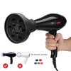Collapsible Hair Dryer Diffuser, Foldable Hair Blow Dryer Diffuser Professional Hairdressing Salon Accessory Curling Drying Tools (Black)