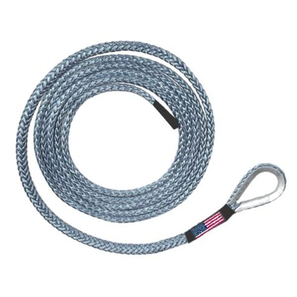 Original Blue U.S. Made AMSTEEL Blue PLOW Rope 1/4 inch x 10 ft (9,200 lb Strength) (Off-Road Vehicle Recovery)