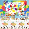 Art Birthday Party Supplies, Paint Party Supplies - Plates, Cups, Napkins, Forks, Knives, Spoons, Straw, Tablecloth, HAPPY BIRTHDAY Backdrop, Cake Topper, Balloon for Painting Party - 20 Guests