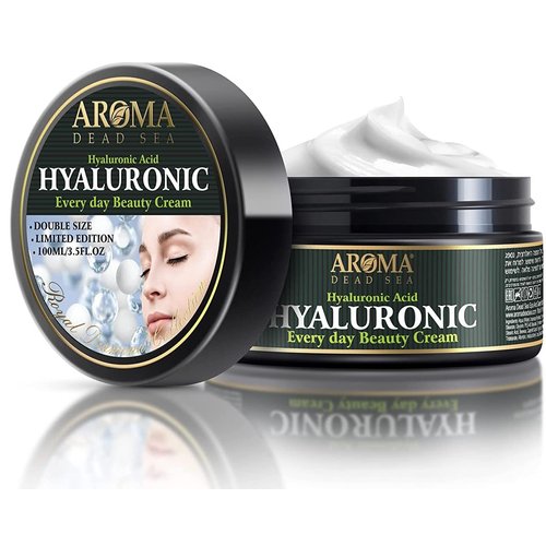 AROMA DEAD SEA Hyaluronic Acid Face Cream - Anti Aging Cream, Day &amp; Night Facial Moisturizer With...