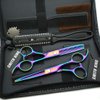 5.5 Inches Hair Scissors with Thinning Comb Hair Cutting Shears Thinning Shears set for Professional and Personal (Rainbow)