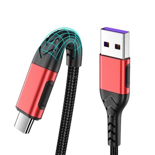 Durcord USB C Cable, 2Pack 6ft Fast Charging 6Feet USB Type C Cord Cable for Android Phone Pad Laptop, 6 Foot Type C Charger Premium Nylon Braided USB Cable Only for A-C Sam sung and Android -Red