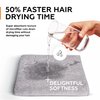 Super Absorbent Quick Dry No-Frizz Soft Microfiber Hair Towel Wrap for Curly, Coily or Tight Hair with Robust Elastic Strap for Drying and Plopping 20x40 inch, Gray