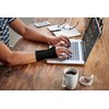 Compression Wrist Support With Gel Pad - Durable Wrist Sleeve for Women & Men, Wrist Compression Sleeve for Pain Relief, Carpal Tunnel, RSI, Tendonitis, Swelling, Crocheting & Typing (L, Black)